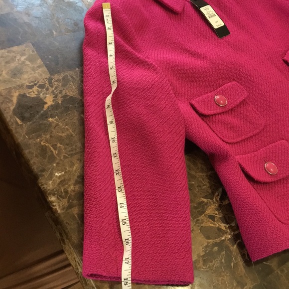 NWT TALBOTS pink plum coat size 12P - Picture 6 of 6